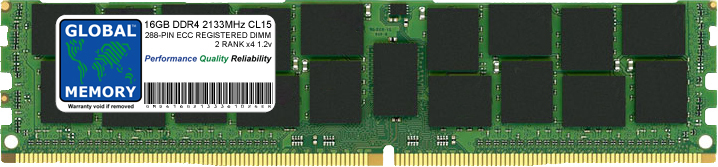 16GB DDR4 2133MHz PC4-17000 288-PIN ECC REGISTERED DIMM (RDIMM) MEMORY RAM FOR HEWLETT-PACKARD SERVERS/WORKSTATIONS (2 RANK CHIPKILL)